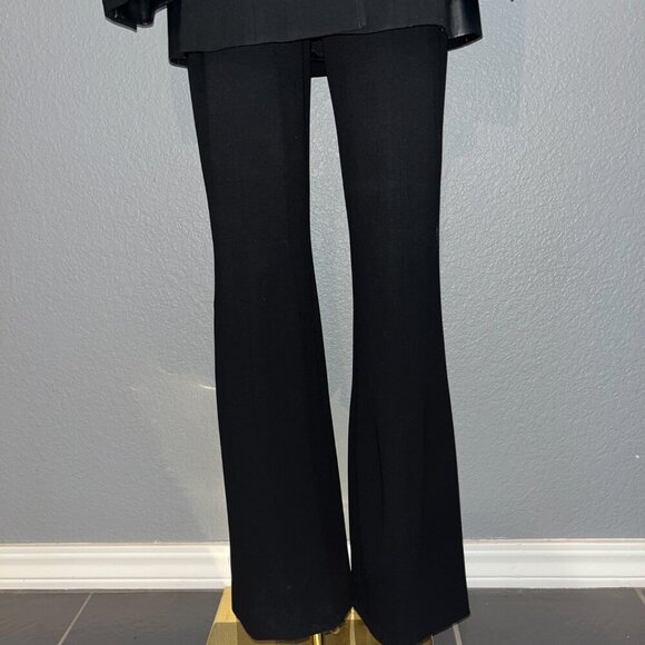 ESCADA 2 PIECE PANT SUIT BLACK WOOL SLIM FIT BLAZER AND FLARE LEG PANTS  EU34/36 - Picture 3 of 16